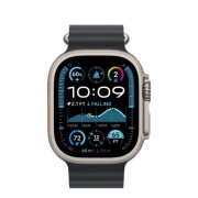 Apple Watch Ultra 2 49mm Natural Titanium Case with Black Ocean Band