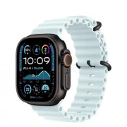Apple Watch Ultra 2 49mm Black Titanium Case with Ice Blue Ocean Band