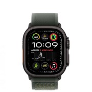 Apple Watch Ultra 2 49mm Black Titanium Case with Green Trail Loop