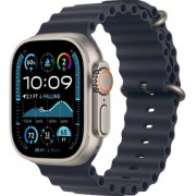 Apple Watch Ultra 2 49mm Natural Titanium Case with Navy Ocean Band