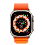 Apple Watch Ultra 49mm Titanium Case with Orange Alpine Loop (MNHH3)