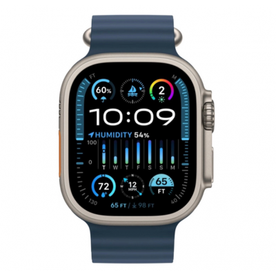 Apple Watch Ultra 2 49mm Titanium Case with Blue Ocean Band
