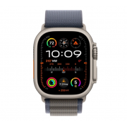 Apple Watch Ultra 2 49mm Titanium Case with Blue Alpine Loop