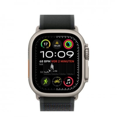 Apple Watch Ultra 2 49mm Natural Titanium Case with Black Trail Loop
