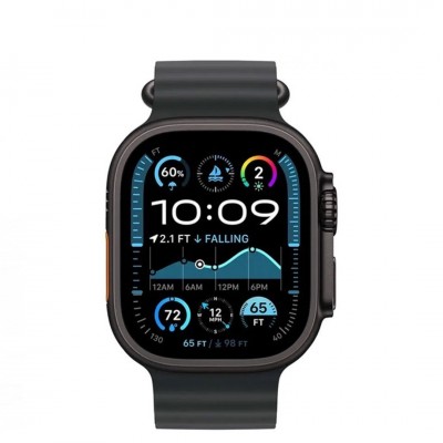 Apple Watch Ultra 2 49mm Black Titanium Case with Black Ocean Band