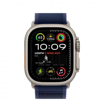 Apple Watch Ultra 2 49mm Natural Titanium Case with Blue Trail Loop