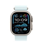 Apple Watch Ultra 2 49mm Natural Titanium Case with Ice Blue Ocean Band