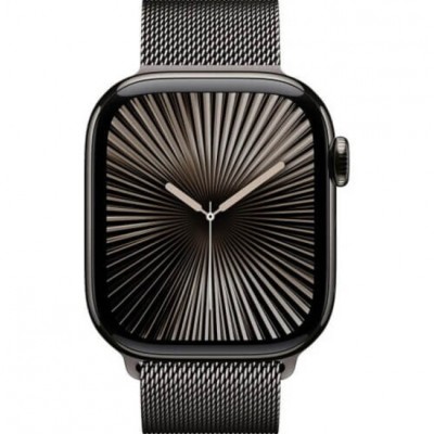 Apple Watch Series 10 46mm Slate Titanium Case with Slate Milanese Loop